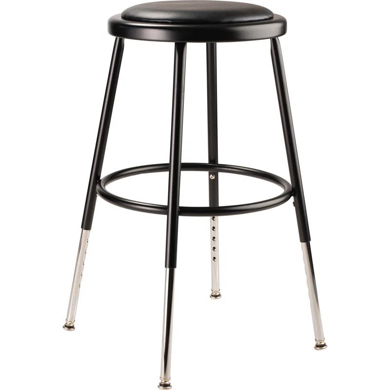 National Public Seating Adjustable Height Ergonomic Lab Stool with Footring