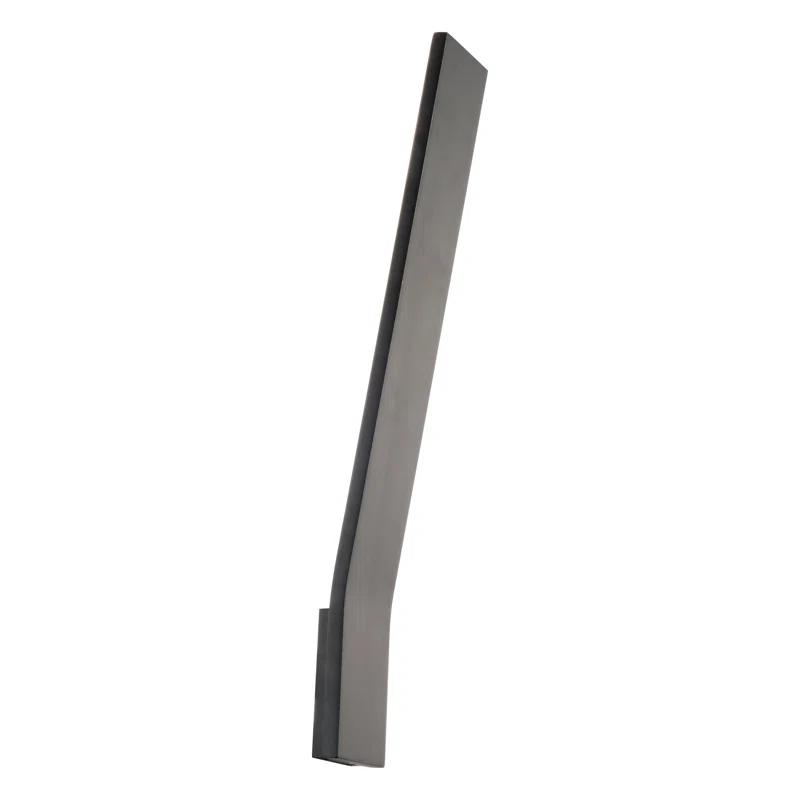 Sleek Black LED Sconce with Clear Diffuser - Dimmable, 11" H