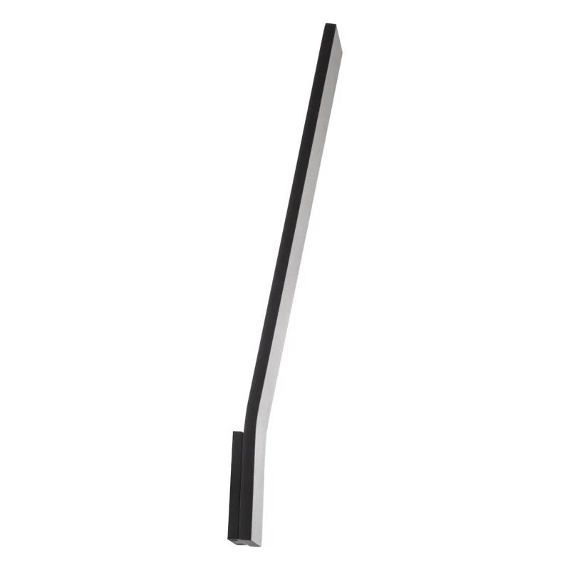 Sleek Black LED Sconce with Clear Diffuser - Dimmable, 11" H