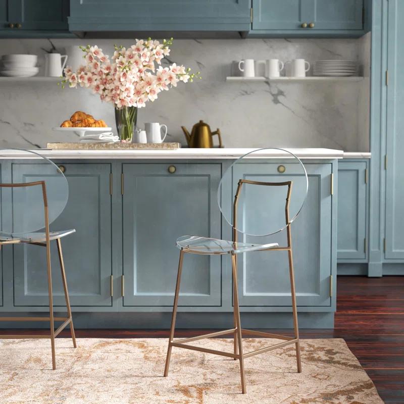 Sandy Counter Stool with Metal Frame