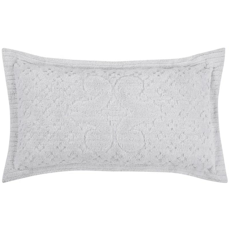 Better Trends Ashton Collection Chenille Bedspread Set, 100% Cotton Machine Washable Bedding Set, Soft & Breathable Medallion Design Coverlet with Sham, Luxurious All Season Comfort