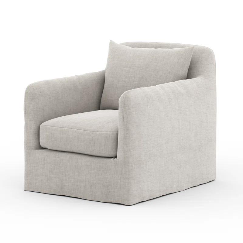 Orlena Outdoor Swivel Chair - Stone Grey