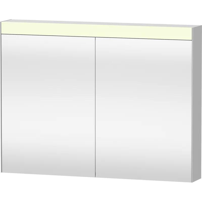 Elegant 39.75" Wall-Mount Bi-View Medicine Cabinet with LED Lighting