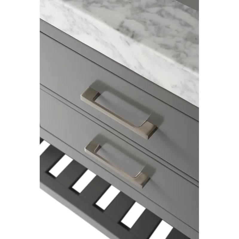 Carrie 36'' Single Bathroom Vanity with Carrara Marble Top