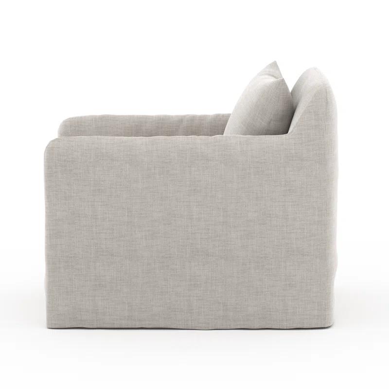 Orlena Outdoor Swivel Chair - Stone Grey