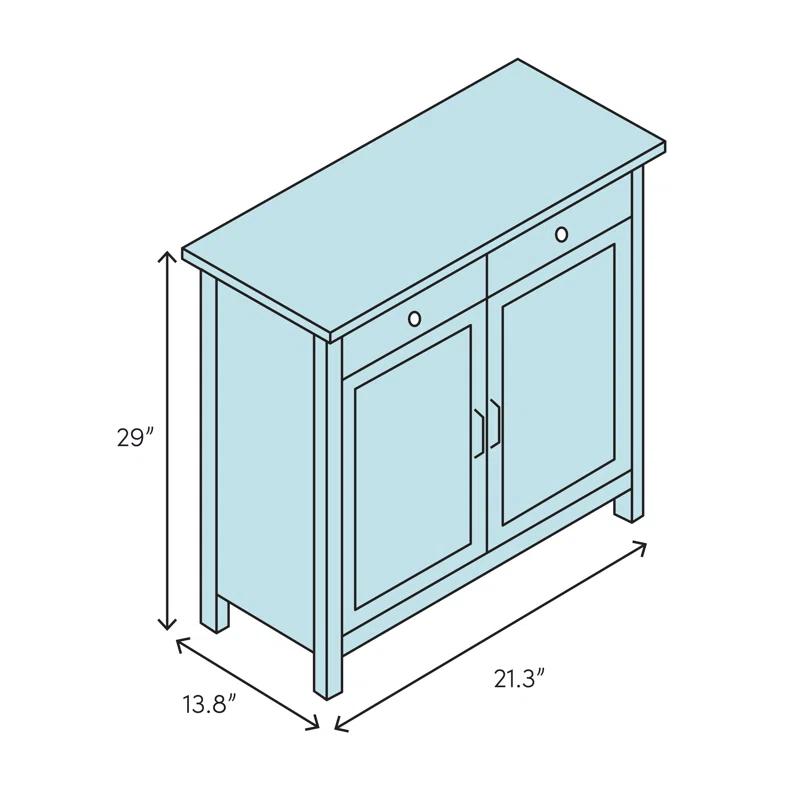 World Menagerie Evrychou Solid Wood Accent Cabinet
