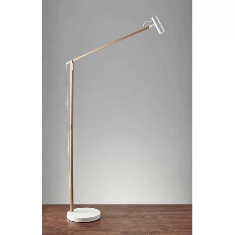 Crane Chic Natural Ash & Matte White 60.5'' LED Floor Lamp