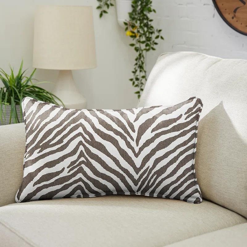 Sabine Animal Print Sunbrella® Indoor/Outdoor Reversible Throw Pillow (Set of 2)