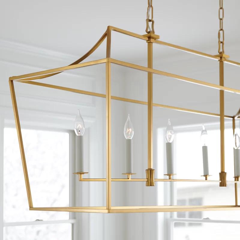 Southold Burnished Brass 6-Light Linear Lantern