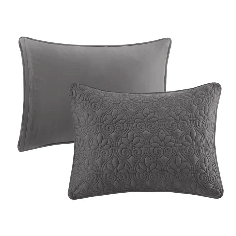 Madison Park Quebec 3 Piece Split Corner Pleated Quilted Bedspread