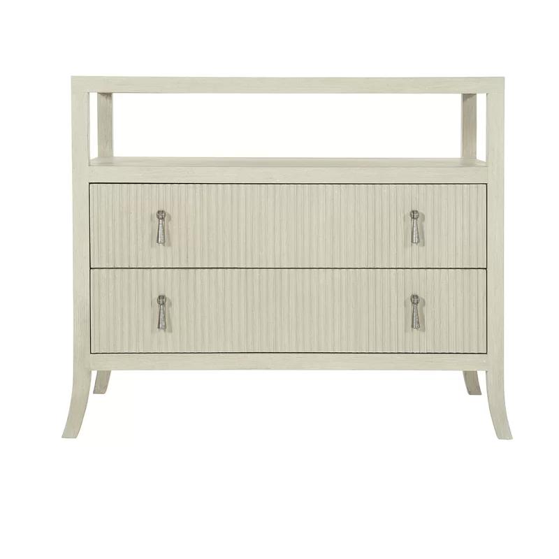 East Hampton Cream Transitional Bachelor's Chest with Beaded Drawers