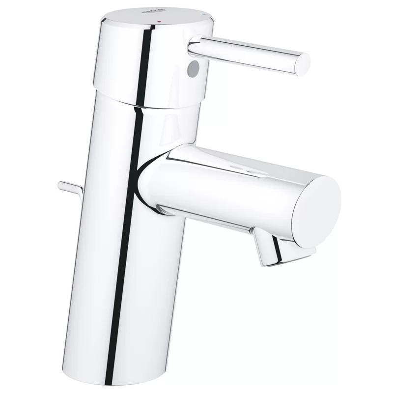 Concetto Sleek Low-Arc Starlight Chrome Bathroom Faucet