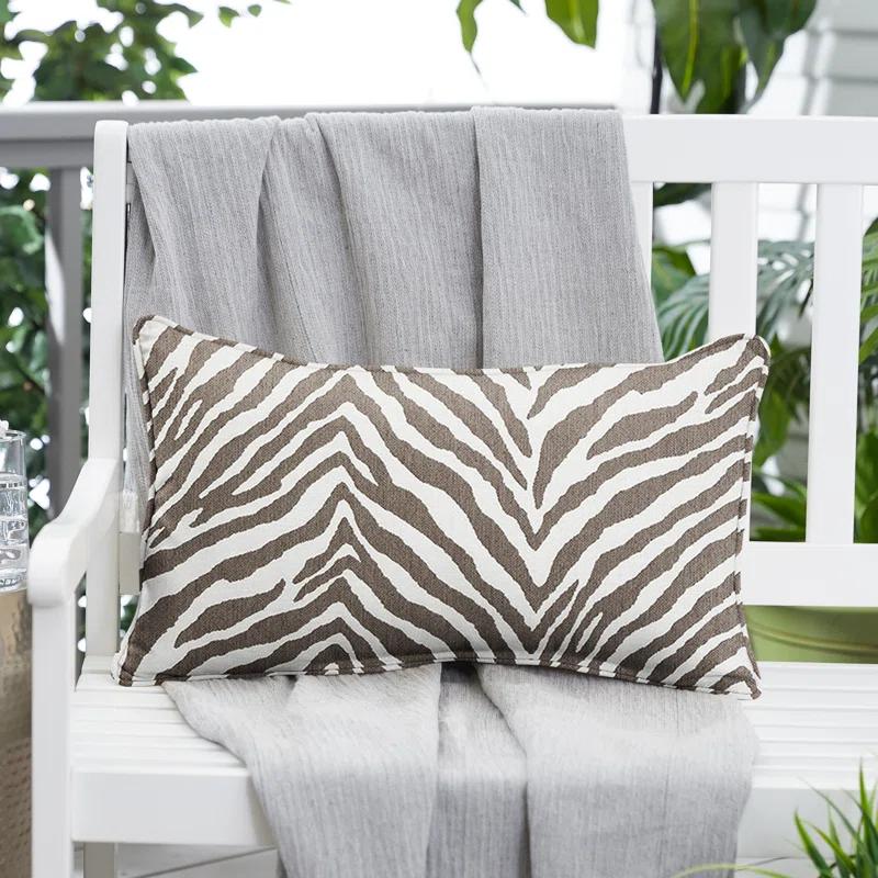 Sabine Animal Print Sunbrella® Indoor/Outdoor Reversible Throw Pillow (Set of 2)