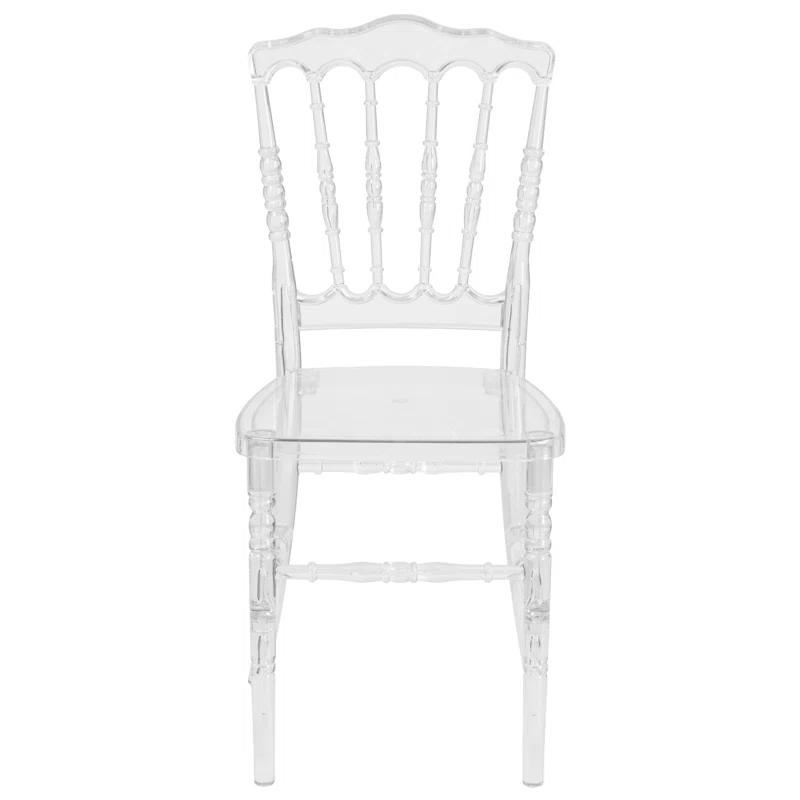 Flash Furniture Wintour Crystal Ice Napoleon Stacking Chair - Event Seating - Hospitality Seating (Set of 2)
