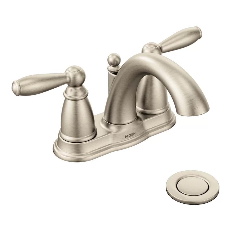 Classic Distressed Bronze 5" Centerset Metal Bathroom Faucet