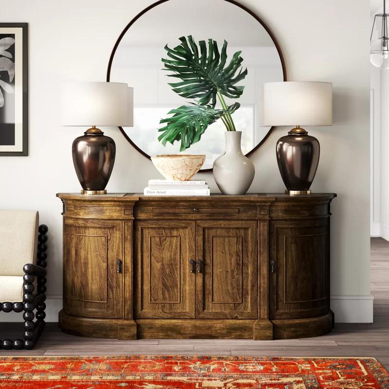 Archivist 80'' Pecky Pecan Sideboard with Bluestone Top