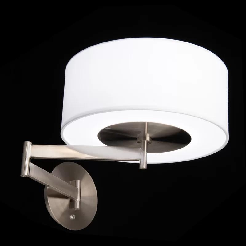 Brushed Nickel LED Swing Arm Wall Sconce