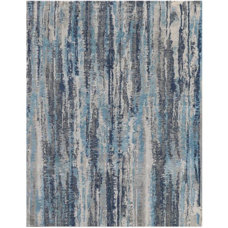 AMER Rugs One-of-a-Kind Mystique Modern Hand-Knotted 10'X14' Wool Blue Area Rug | Perigold