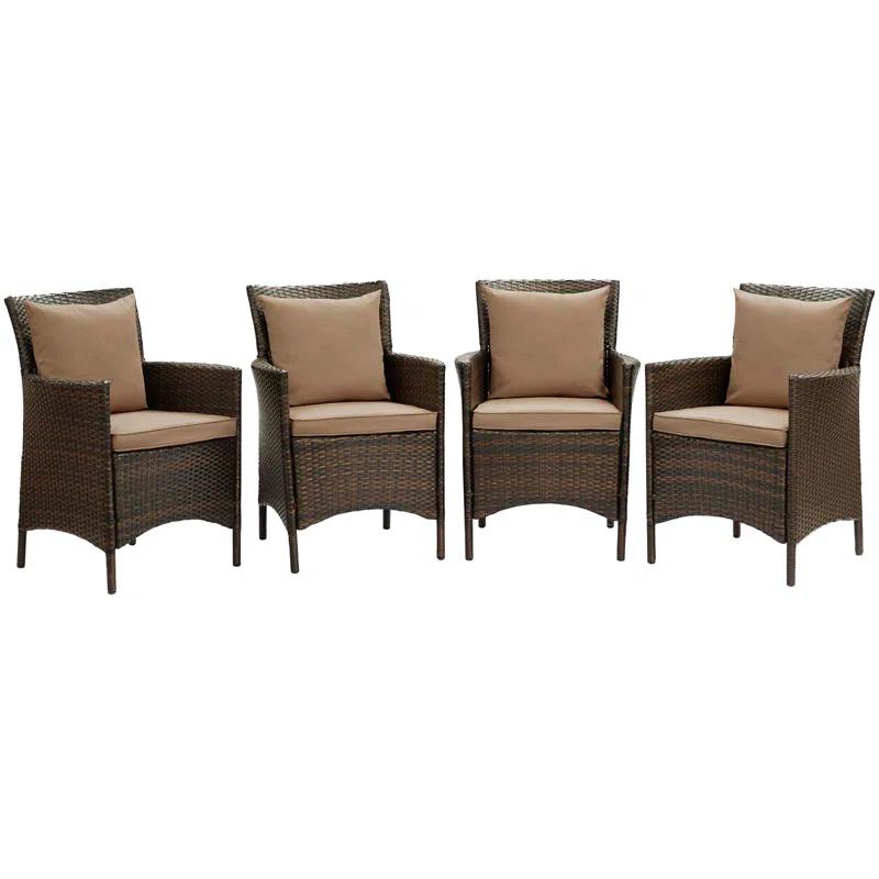 Modway Modway Conduit Outdoor Patio Wicker Rattan Dining Armchair (Set of 2)