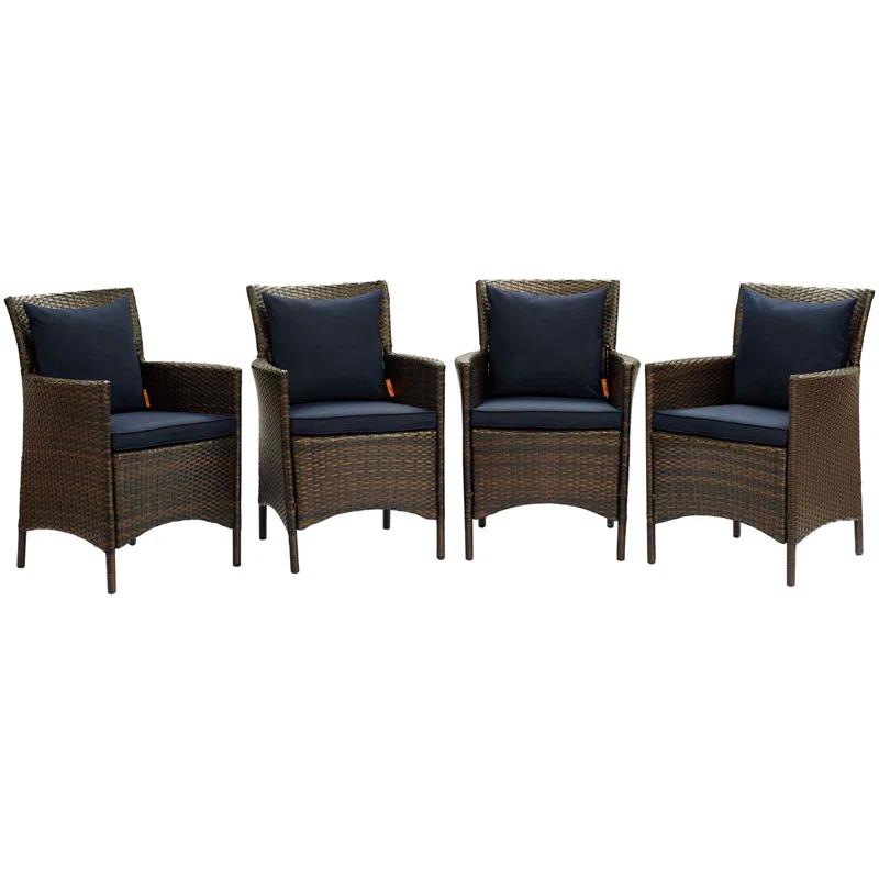 Modway Modway Conduit Outdoor Patio Wicker Rattan Dining Armchair (Set of 2)