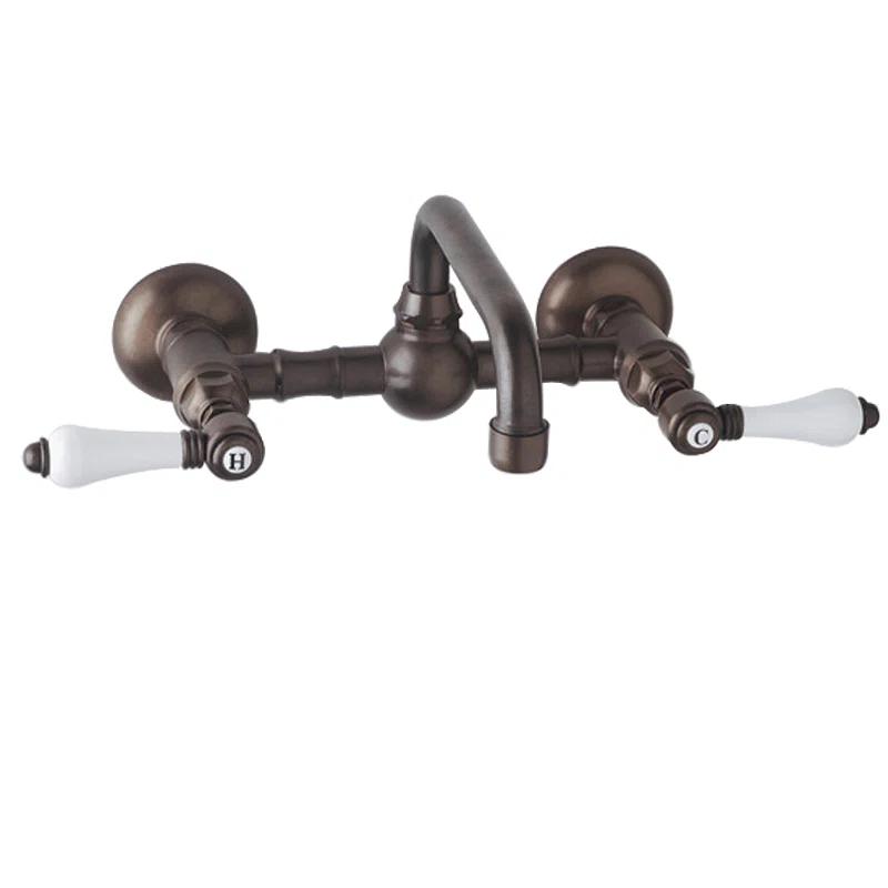 Acqui Wall Mount Bridge Lavatory Faucet With U-Spout