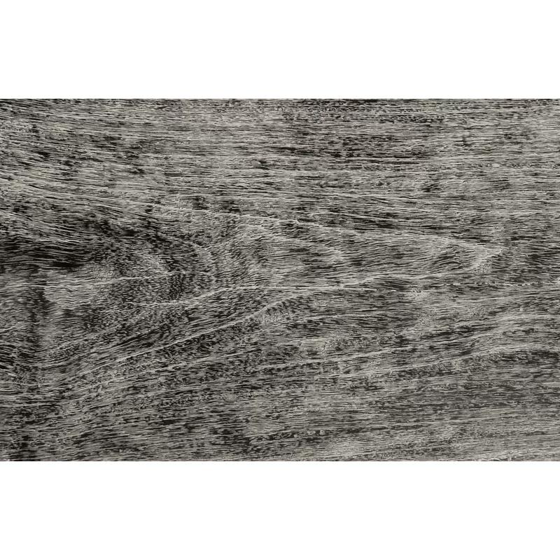 Contemporary Gray Stone Chamcha Wood 60'' Upholstered Bench