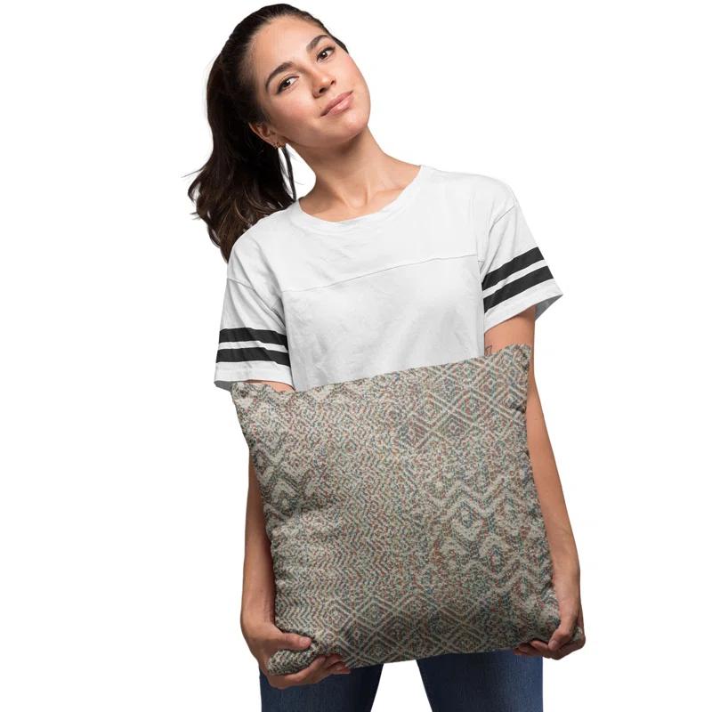 Plutus Brands Fave Geometric Cotton Blend Indoor/Outdoor Reversible Throw Pillow