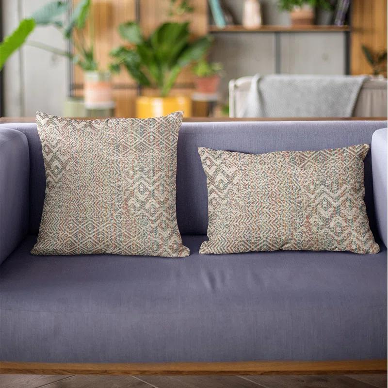 Plutus Brands Fave Geometric Cotton Blend Indoor/Outdoor Reversible Throw Pillow