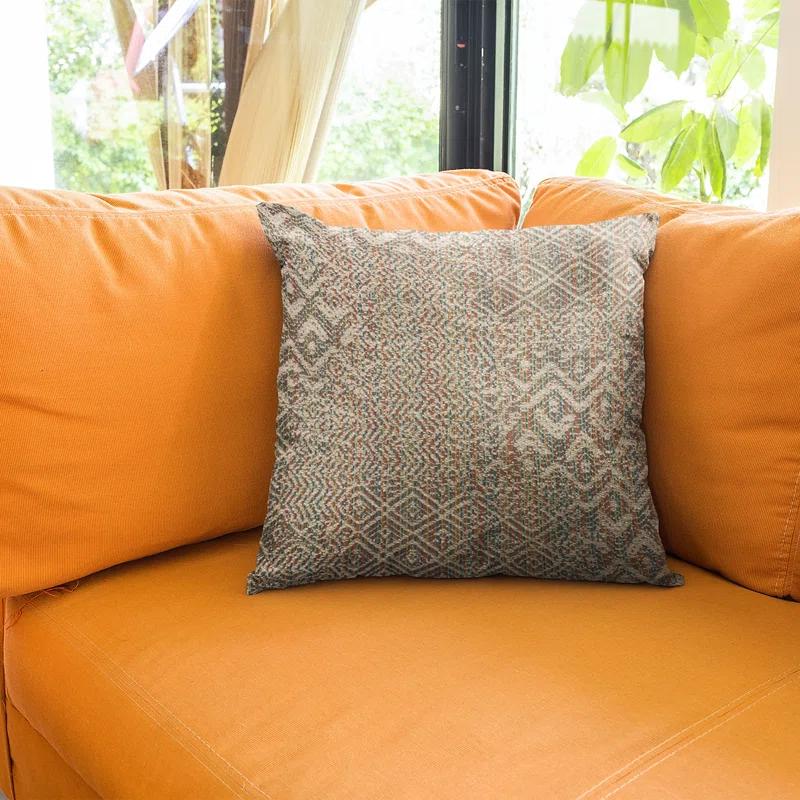 Plutus Brands Fave Geometric Cotton Blend Indoor/Outdoor Reversible Throw Pillow