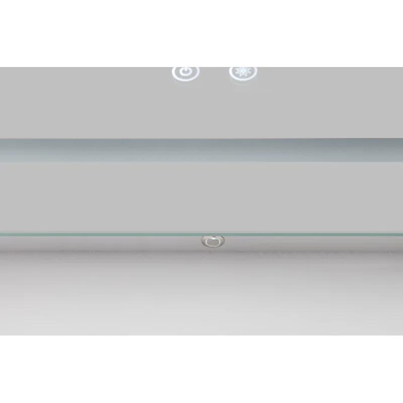 AQUADOM AQUADOM Daytona LED Wall-Mount Mirror for Bathroom with 3 Color Lighting, Touch Control, Dimmer and Defogger, Digital Clock