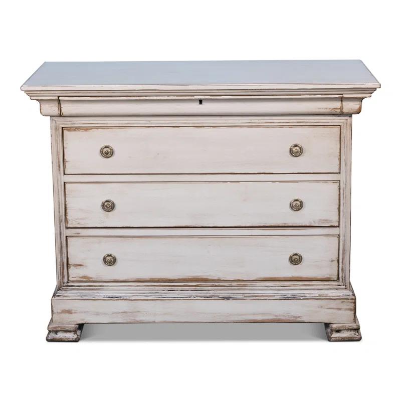 Traditional White Farmhouse 48" Accent Chest with Soft Close Drawers