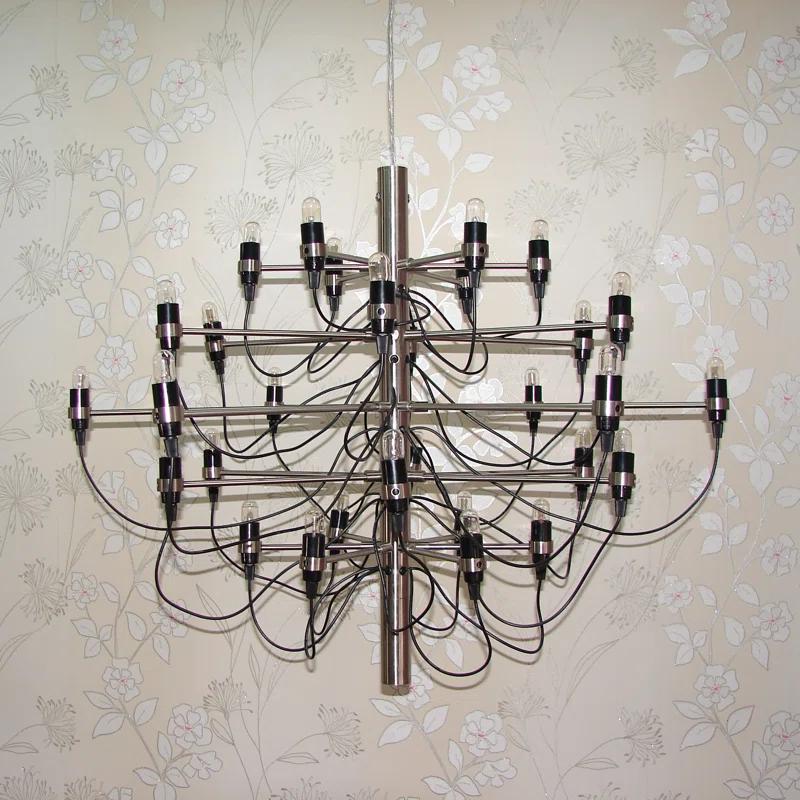 Sarfatti 2097 Contemporary Chrome 50-Light Chandelier