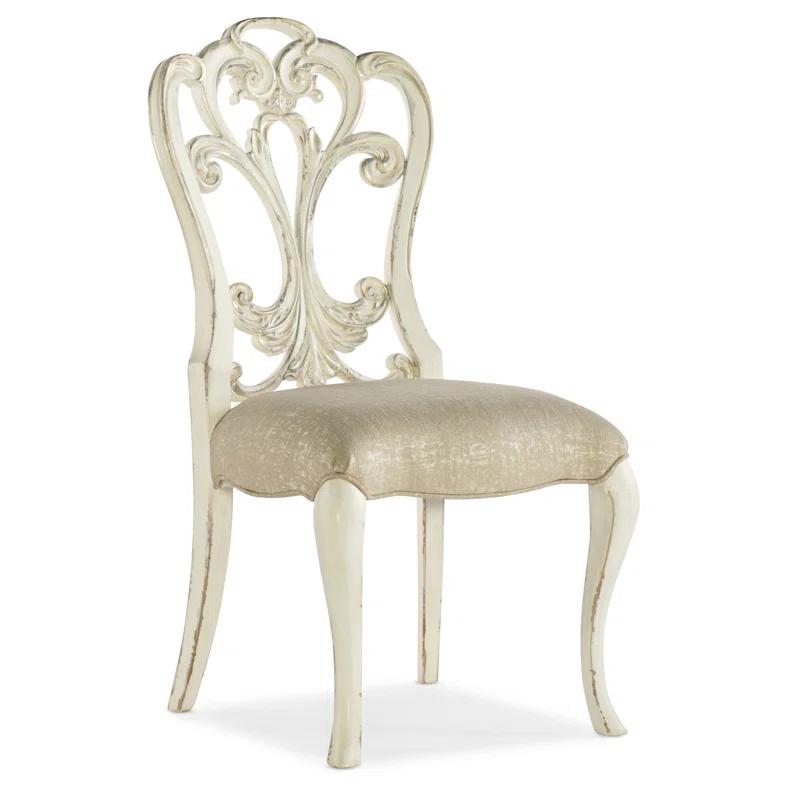 Sanctuary 2 Queen Anne Back Side Chair in Blanc/Beige