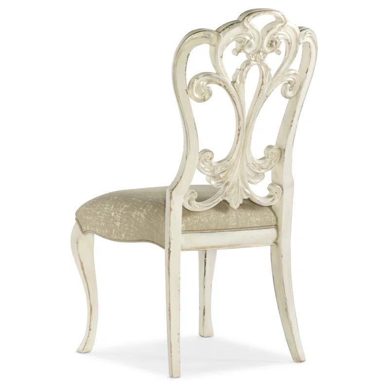 Sanctuary 2 Queen Anne Back Side Chair in Blanc/Beige