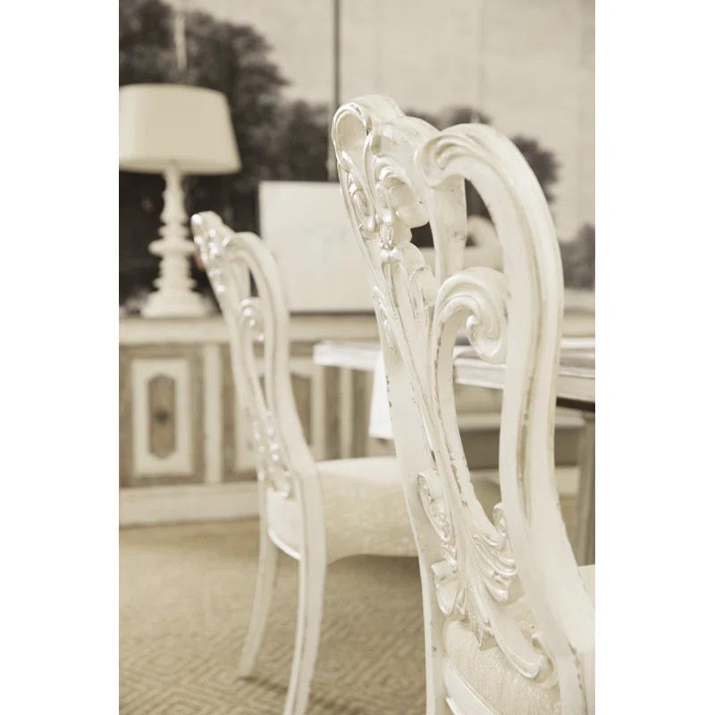 Sanctuary 2 Queen Anne Back Side Chair in Blanc/Beige