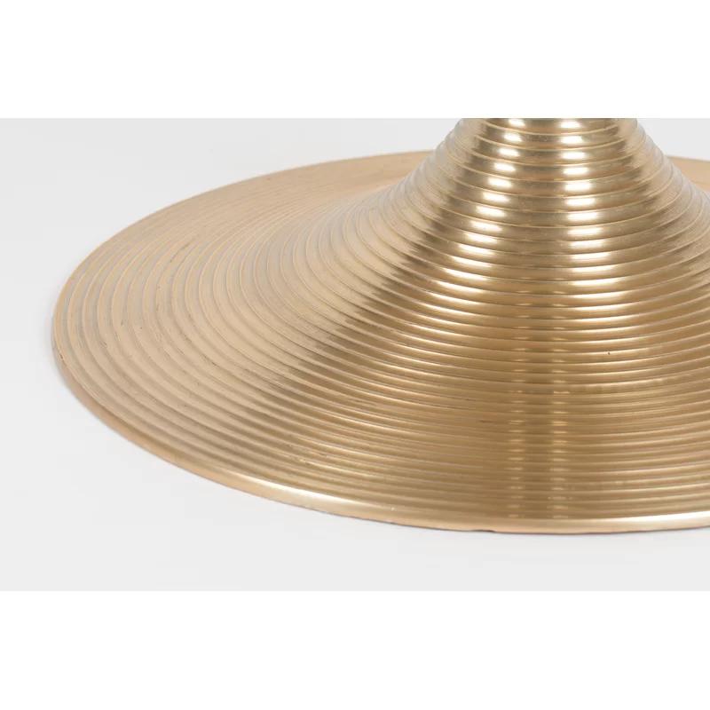 Hypnotising 30" Gold Metal Round Coffee Table