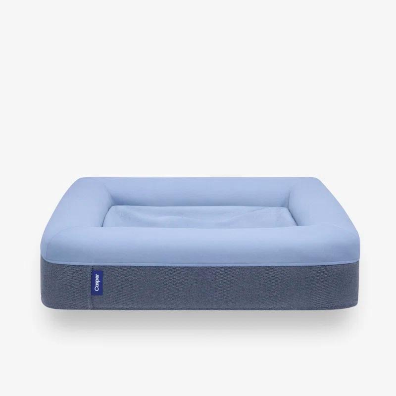 Orthopedic Chew-Resistant Medium Dog Bed in Blue Polyester & Nylon