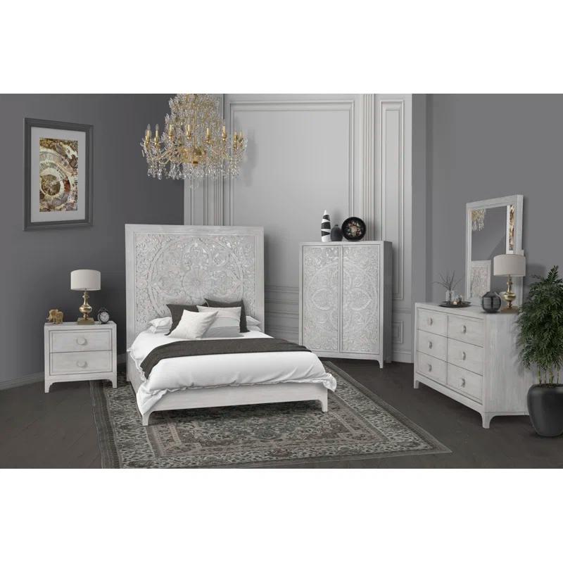 Bungalow Rose Tovoris 28'' W Solid Wood Nightstand