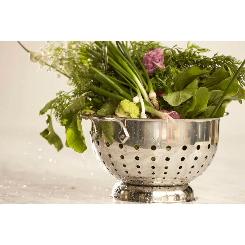 All-Clad 3 Quart Stainless Steel Colander, Silver