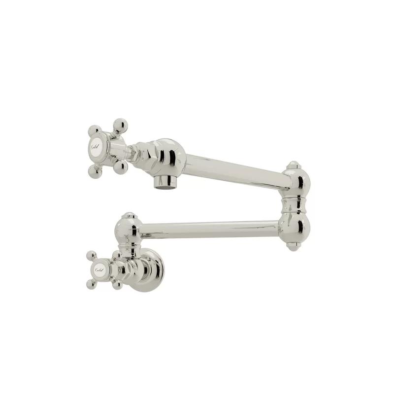 Elegante 18'' Polished Nickel Traditional Wall-Mounted Pot Filler