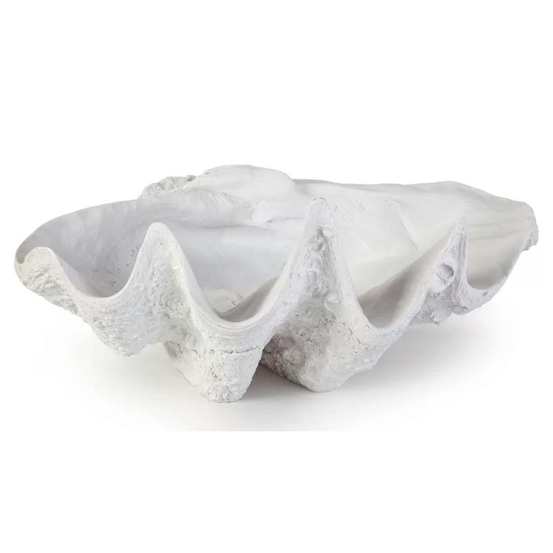 Regina Andrew Timeless White Resin Bimini Clam Figurine