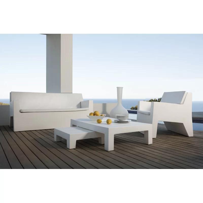 Sleek White Polyethylene Outdoor Side Table by Studio Vondom
