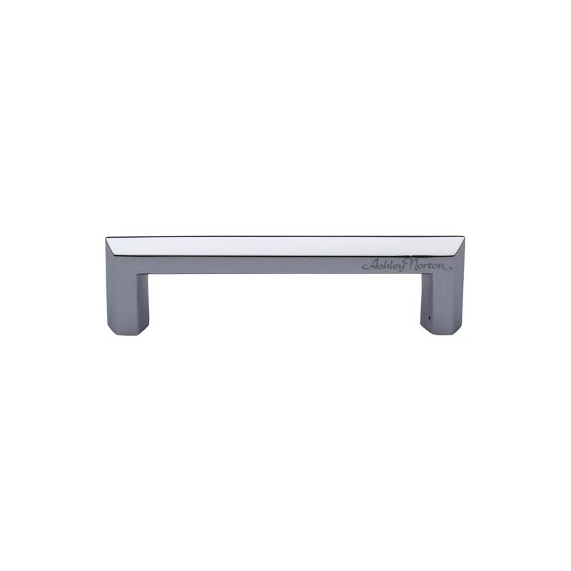 Polished Chrome 4" Center to Center Hex Bar Cabinet Pull