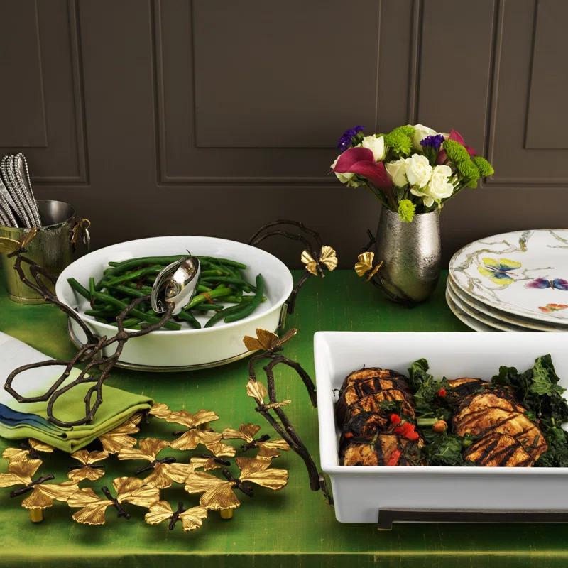 Butterfly Ginkgo 10.5" Porcelain Pie Dish