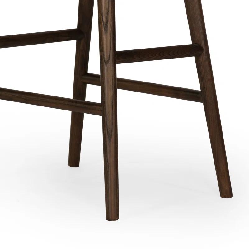 Oak Wood Saddle Bar & Counter Stools