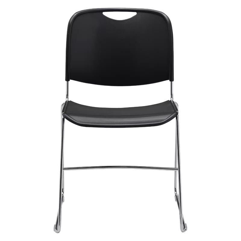 Black Metal Stackable Multipurpose Chair