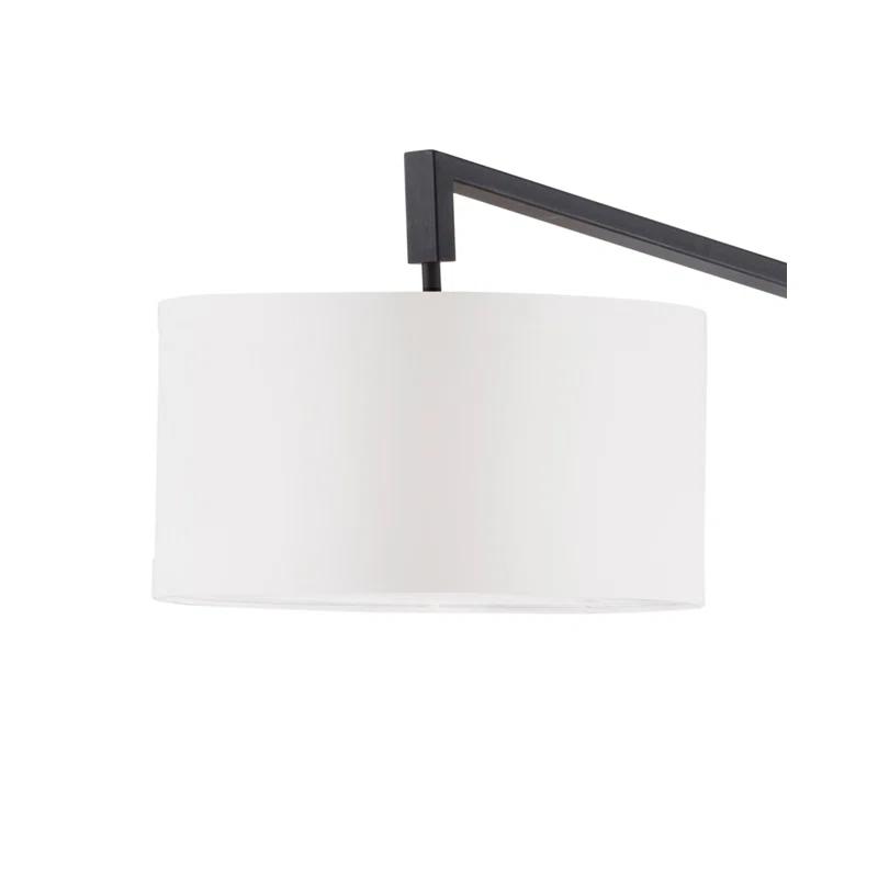 Stretch Chairside Arc Floor Lamp - Matte Black 75" Height