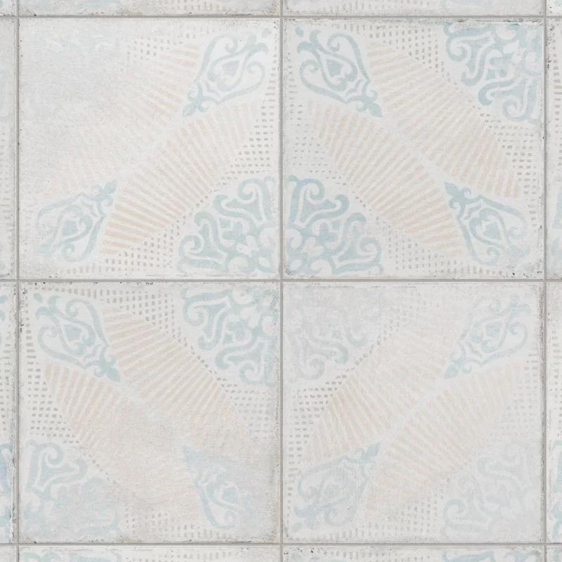 Barcelona Decor Guell 6" Matte Porcelain Vintage Floor & Wall Tile