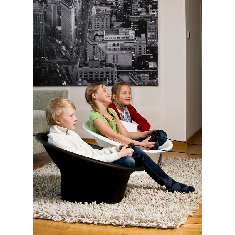 HBBOOMLIFE &amp; Co. Teenager Molded Stacking Chair Gray