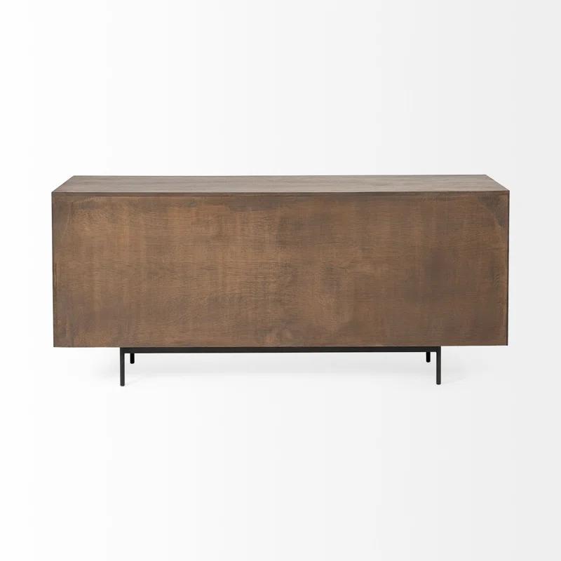 Grace Two-Tone Brown Solid Wood 70'' Contemporary Sideboard